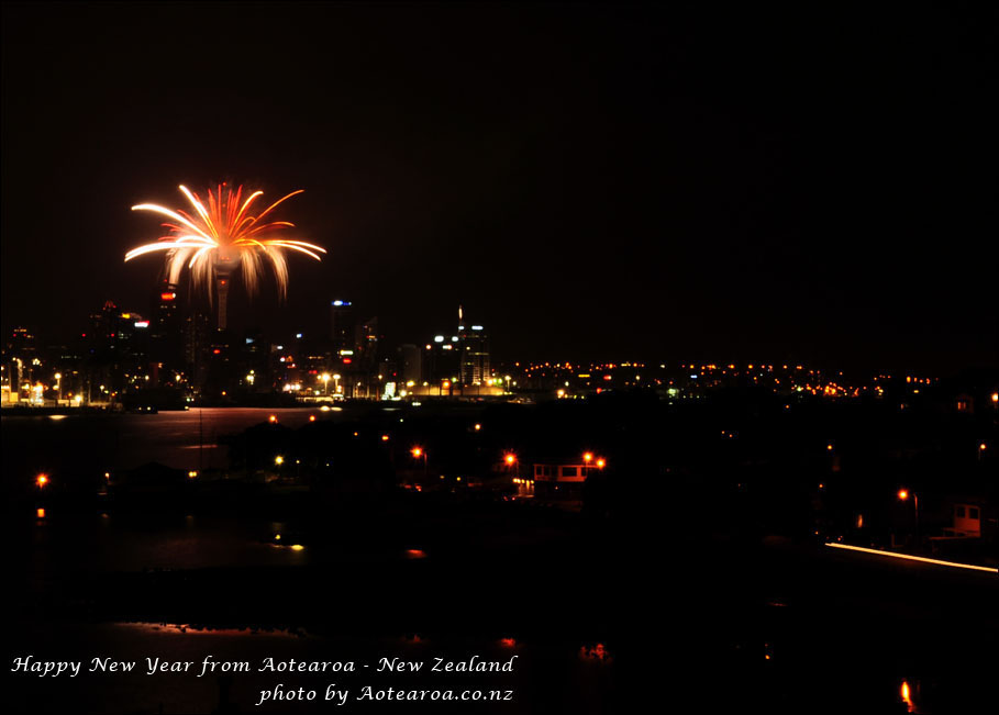 Fireworks Skytower, Auckland city. Photo by Aotearoa.co.nz - Goina Thedinga